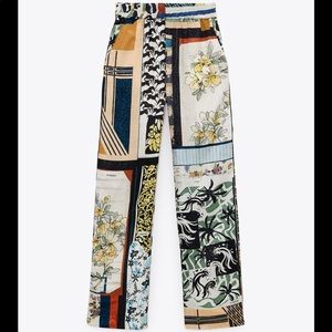 Zara Patchwork pants Limited Edition